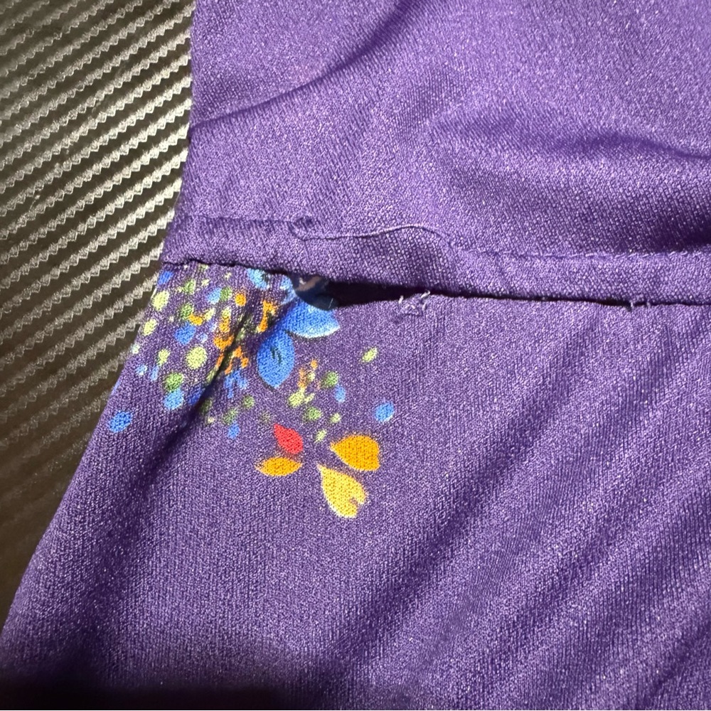 Vintage 1970s It’s A Lehigh Sheer Floral Wrap Midi Dress Purple Boho - Picture 15 of 15